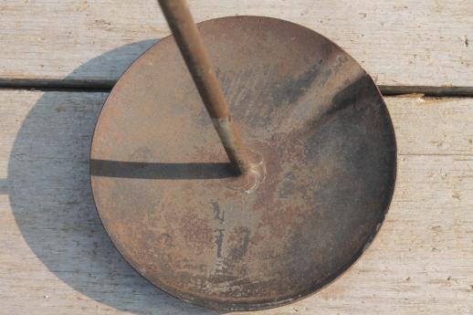 primitive old farm dairy tool, milk & cream can churn dasher stirrer rod