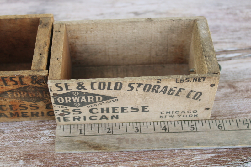 primitive small tool box drawers made from vintage wood cheese boxes, Forward, Brodhead Wisconsin