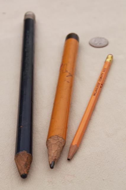 primitive style old antique wood pencils, children's school prize pencils?