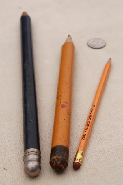 primitive style old antique wood pencils, children's school prize pencils?