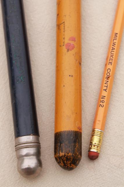 primitive style old antique wood pencils, children's school prize pencils?