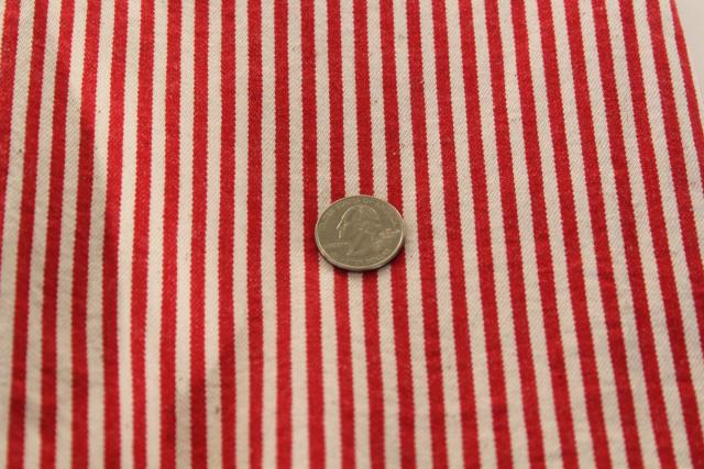 rare red hickory stripe vintage work wear clothes fabric railroad striped cotton