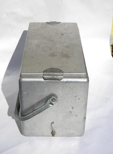 retro mid-century Cronco/Hawthorne aluminum cooler Airstream vintage