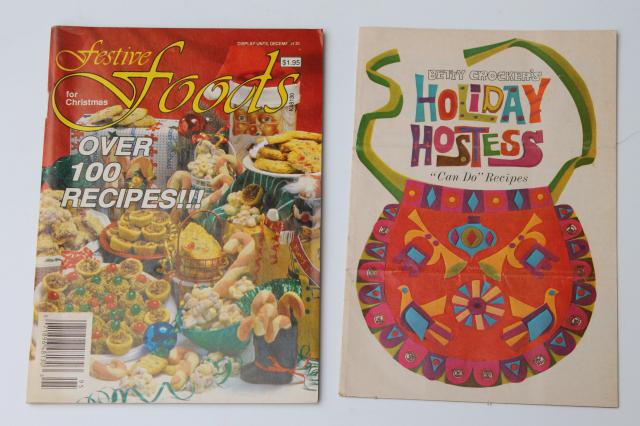 retro vintage holiday cookbooks lot, 60s 70s 80s vintage Christmas cookies baking recipes