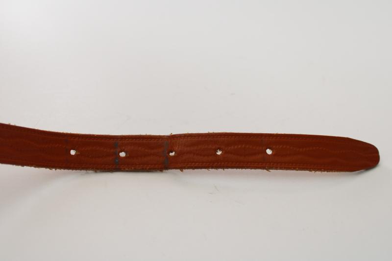 retro vintage leather belt seed beaded Indian thunderbird, 30 to 35 waist