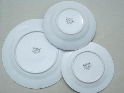 rose & pink gingham pattern dishes, Home Trends china dinnerware set 