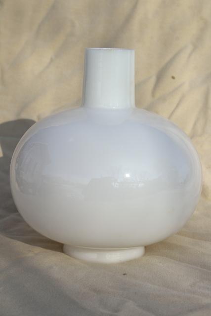 Round Globe Chimney Shade Vintage Milk, Chimney Glass And Hurricane Style Lamp Shades