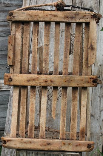 rustic antique wood cage turtle trap or fish trap, like a small lobster trap