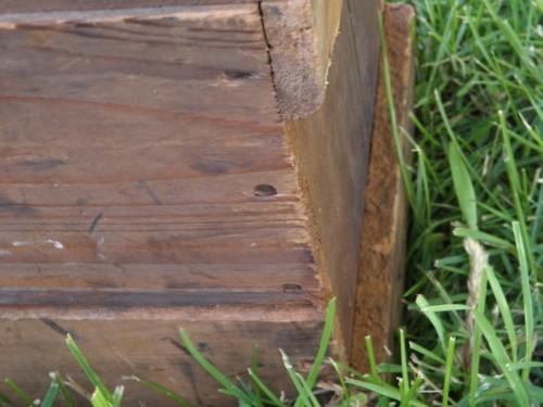 rustic vintage farm primitive wooden box, old antique wood crate