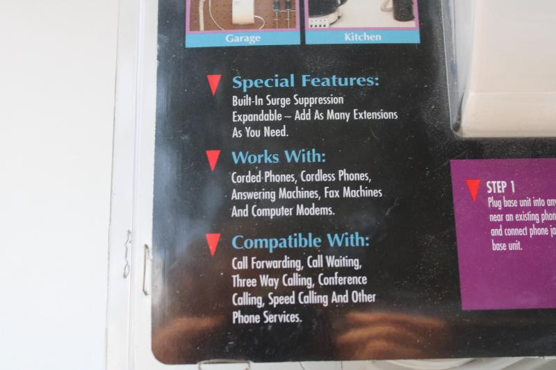 sealed RCA Wireless Phone Jack System, RC926 base unit w/ extension and