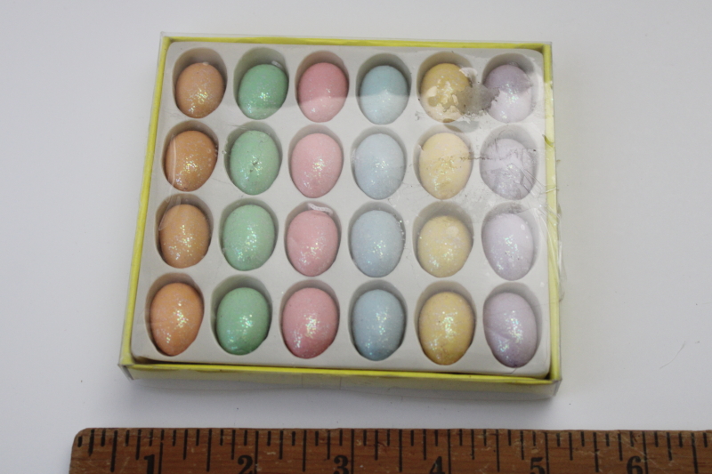 sealed package mini glitter Easter egg ornaments for spring tree or village, fairy garden