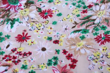semi sheer georgette poly fabric, english country style floral on greig