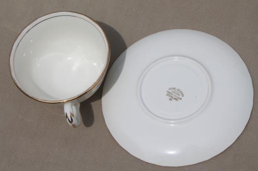 set for 12 vintage china tea cups & saucers w/ Blue Belle forget-me-not floral
