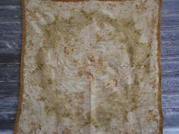 shabby brocade antique vintage chenille velvet table cover or throw