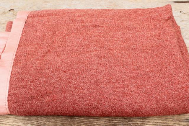 shabby vintage farmhouse wool blankets, thick wool fabric for rug making & sewing crafts