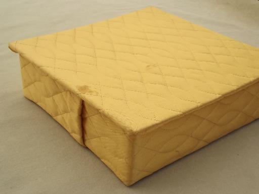 hollywood regency vintage gold satin lingerie boxes & handkerchief box