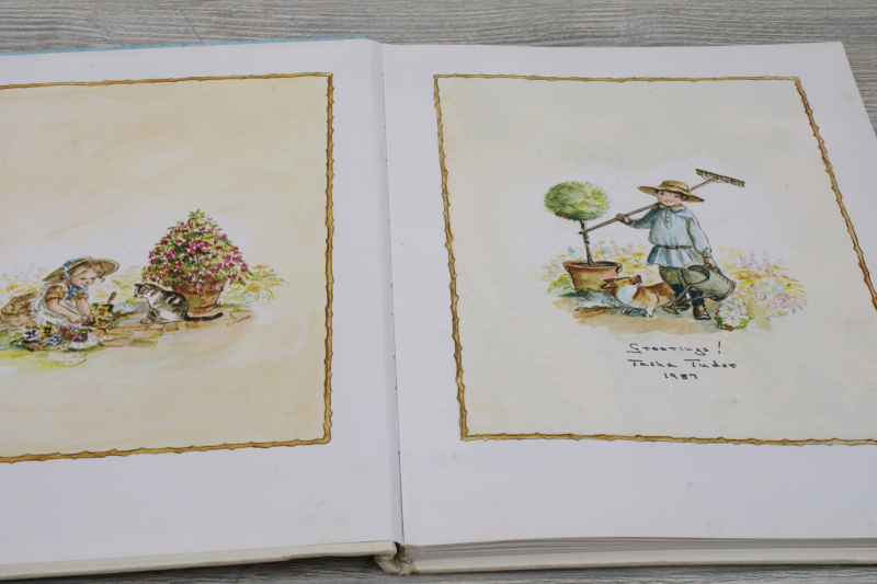 signed Tasha Tudor A Childs Garden of Verses 1980s vintage picture book