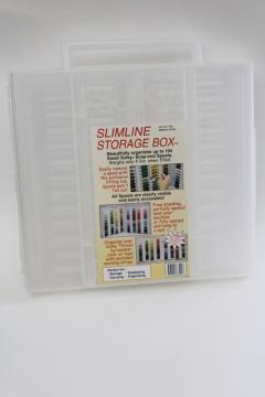 slimline clear plastic storage box tote organizer for narrow thread spools Sulky etc