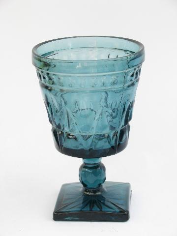 https://laurelleaffarm.com/item-photos/smoky-blue-glass-Park-Lane-pattern-stemware-vintage-water-wine-glasses-Laurel-Leaf-Farm-item-no-n71327-2.jpg