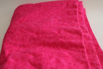 soft cotton flannel fabric yardage, 4 yds sewing material bright pink textured print