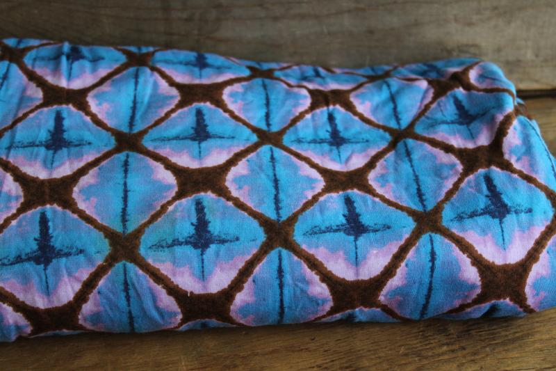 soft cotton knit jersey fabric, bohemian style tie-dye batik print