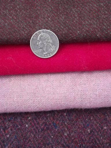 soft wool fabric for penny rugs or hooked rugmaking, huge 36 lbs lot! 