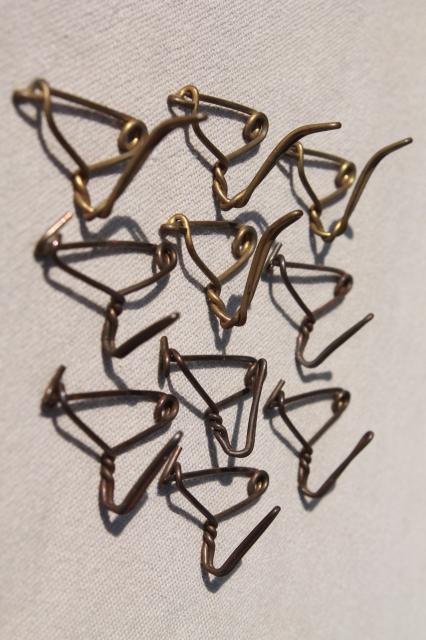 solid brass hanger pins, tag / label holders, vintage industrial office ...