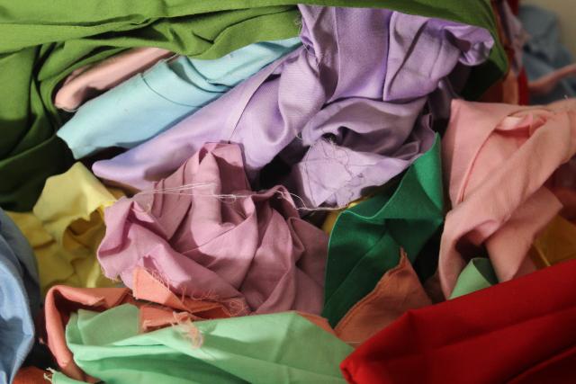 solid colors a rainbow of 30s 40s 50s vintage cotton scraps bundle for quilting sewing craft projects