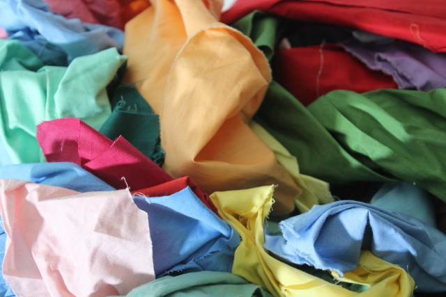 solid colors a rainbow of 30s 40s 50s vintage cotton scraps bundle for quilting sewing craft projects
