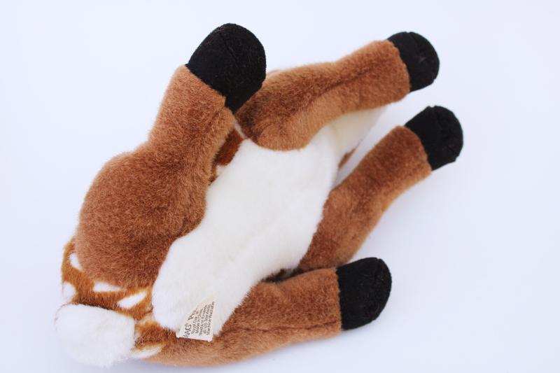 spotted fawn baby deer wildlife stuffed toy animal, Jaag plush label