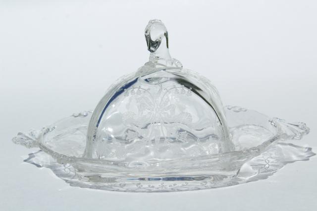 Cut Glass Cheese Dish / Vintage Cut Glass Avon Covered Dish / Domed Butter  Dish / Cheese Keeper / Glass Butter Keeper / Cottage Serving Dish 