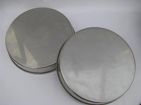 stainless steel layer cake pans, 9'' diameter