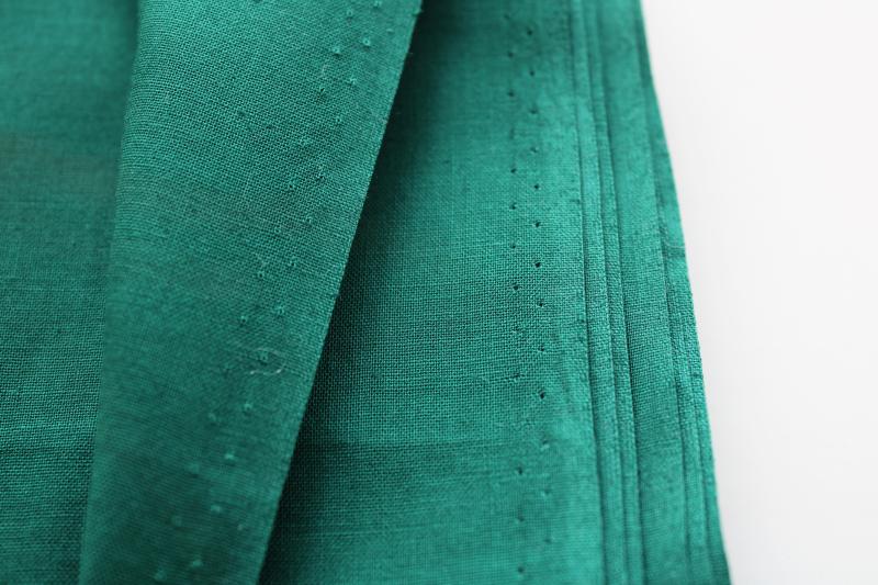 teal green solid color cotton fabric, 4 yards vintage quilting weight material 
