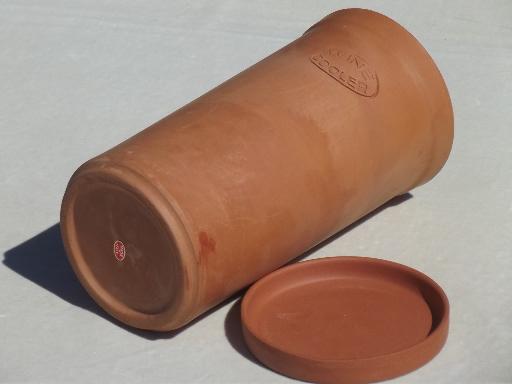 terracotta wine cooler, vintage Italian pottery wine bottle chiller