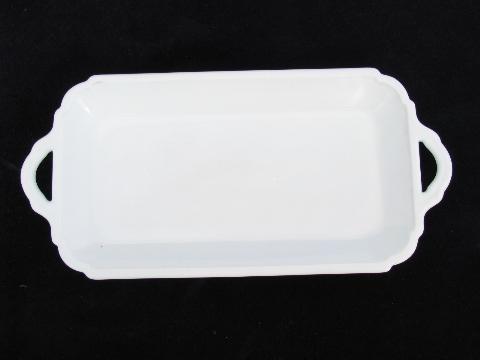 thumbprint king's crown pattern milk glass, cream pitcher and sugar bowl w/ tray