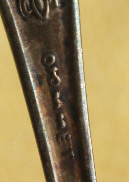 tiny old silver spoon, sterling silver? unusual hallmarks, perhaps middle-eastern