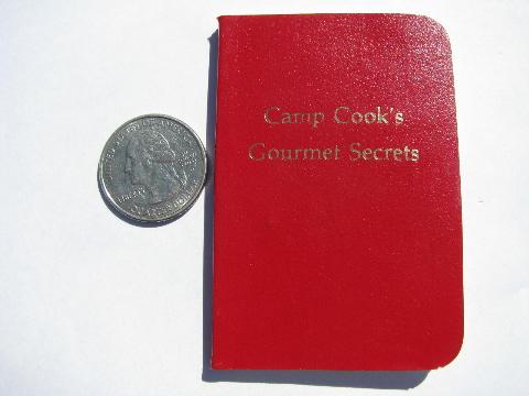 tiny vintage camping cook book, campfire & camp cooking recipes