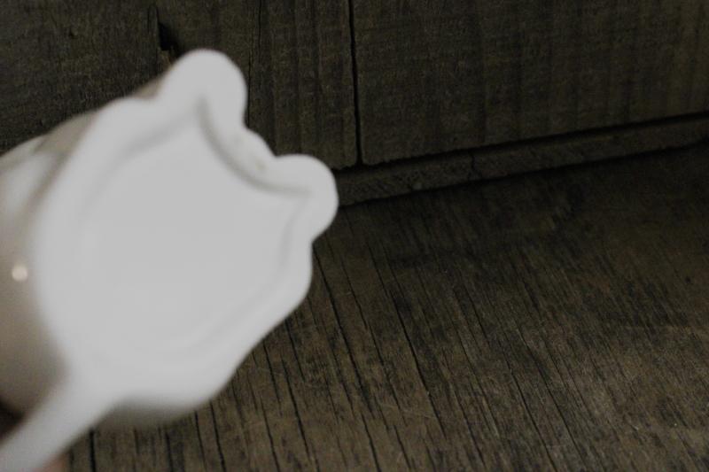 tiny white china cow creamer, individual mini cream pitcher for vintage farmhouse decor