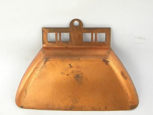 two vintage copper arts & crafts mission crumb pans bungalow table
