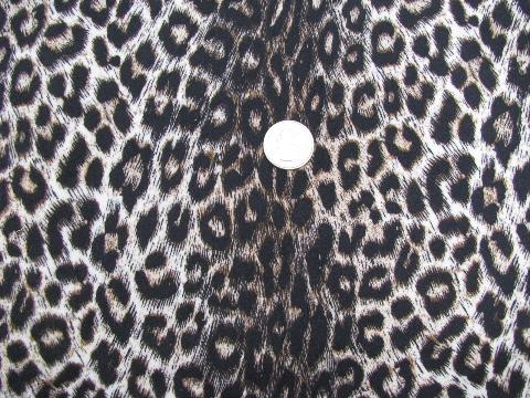 vintage 100% cotton flannel fabric, wide, leopard spots print