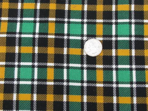 vintage 100% cotton flannel fabric, work shirt plaid, soft and thick