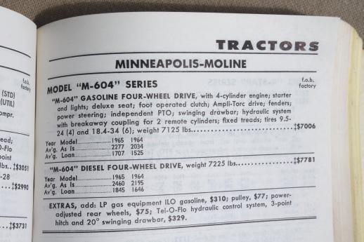 vintage 1974 tractor & farm equipment guide, price guide w/ specifications for old tractors & farm machinery