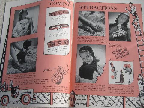vintage 40s fashions for teen-age girls, sweaters to knit, skirts to sew