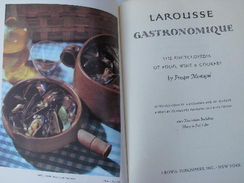 vintage 60s Larousse Gastronomique, 8500 recipes, 1000 illustrations
