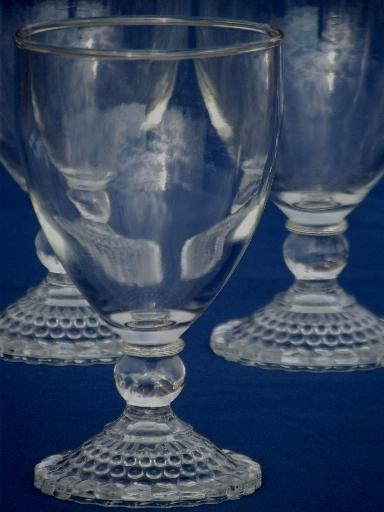 Vintage Cut to Clear Crystal Water Glasses Set of 2 