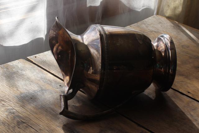 vintage Arlington silver plate pitcher, 1920s art deco Benedict Mfg hotel ware