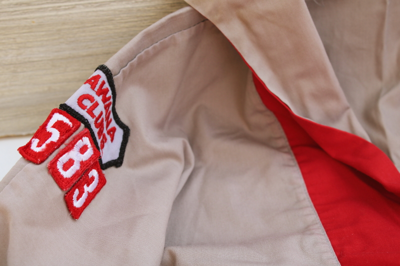 vintage Aswana scout uniform tunic shirt w/ badges  bandana kerchief