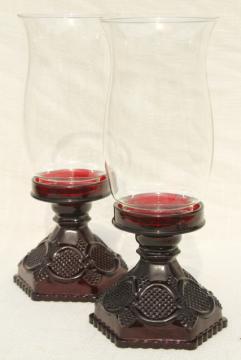 vintage glass teardrop prisms, pair of bobeches for candlesticks