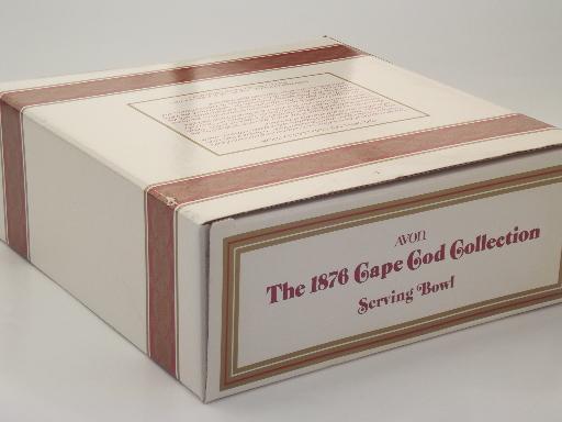 vintage Avon Cape Cod ruby red glass vegetable / serving bowl