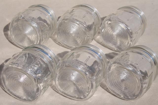 vintage Ball Mason Special half-pint wide mouth canning jars, fruit jelly or pickle jars